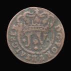 Obverse of Portuguese Copper 3 Reis of John V