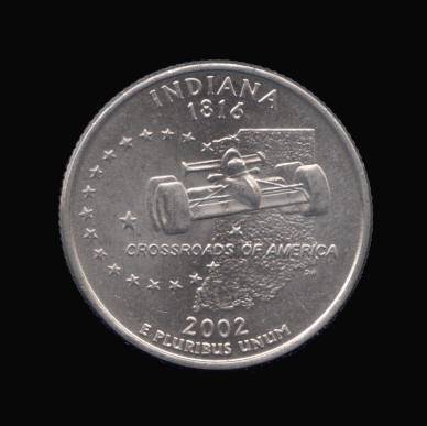 Reverse of Indiana State Quarter