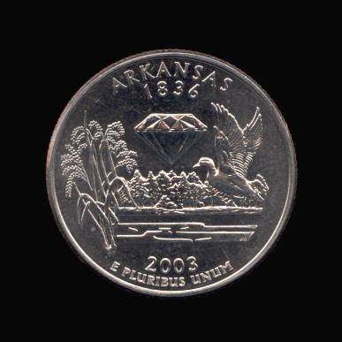 Reverse of Arkansas State Quarter