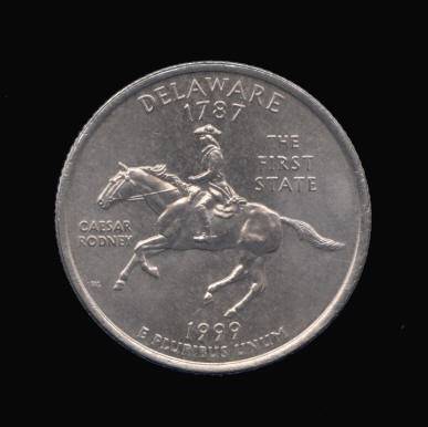 Reverse of Delaware State Quarter