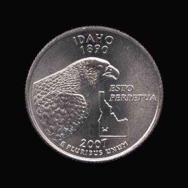 Reverse of Idaho State Quarter