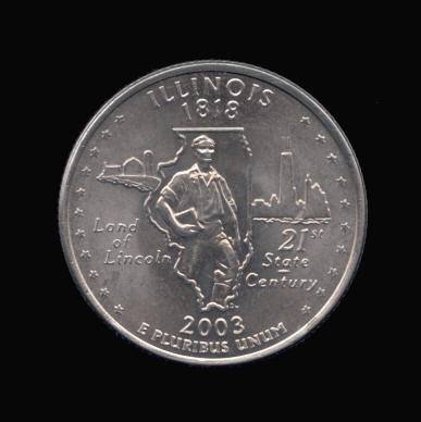 Reverse of Illinois State Quarter