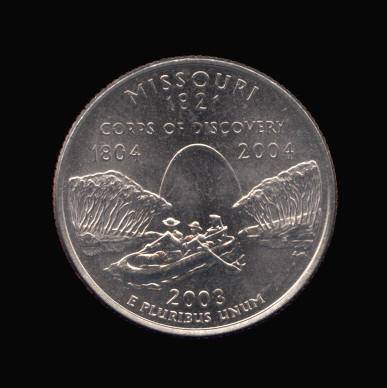 Reverse of Missouri State Quarter