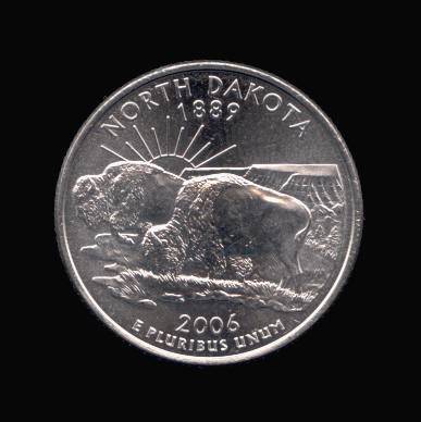 Reverse of North Dakota State Quarter