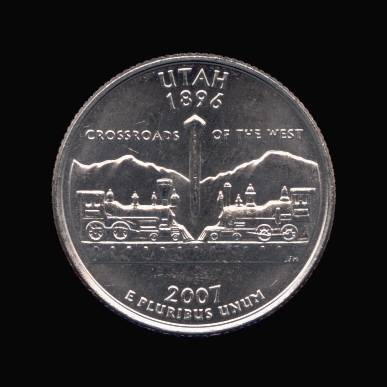 Reverse of Utah State Quarter