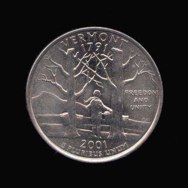 Reverse of Vermont State Quarter