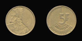 Brass or Aluminum-Bronze 5 Francs of 