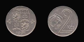 Copper-Nickel 2 Koruny of 