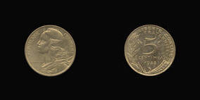 Aluminum-Bronze 5 Centimes of 