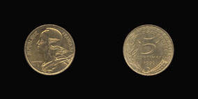 Aluminum-Bronze 5 Centimes of 