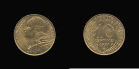 Aluminum-Bronze 10 Centimes of 