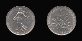 Nickel 1 Franc of 