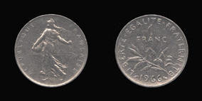 Nickel 1 Franc of 