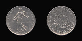 Nickel 1 Franc of 