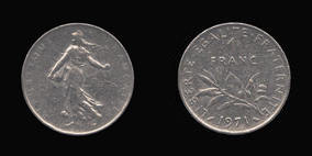 Nickel 1 Franc of 