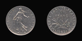 Nickel 1 Franc of 