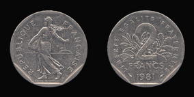 Nickel 2 Francs of 