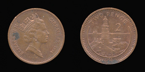 Bronze 2 Pence of 