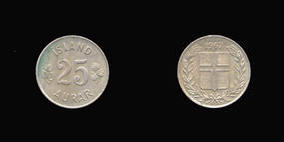 Copper-Nickel 25 Aurar of 