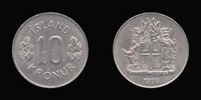 Copper-Nickel 10 Kronur of 