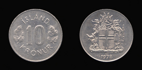 Copper-Nickel 10 Kronur of 