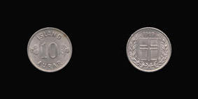 Copper-Nickel 10 Aurar of 