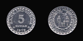 Aluminum 5 Rupiah of 