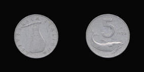 Aluminum 5 Lire of 