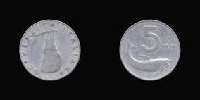 Aluminum 5 Lire of 