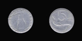 Aluminum 5 Lire of 