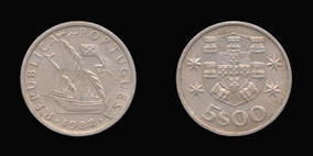 Copper-Nickel 5 Escudos of 