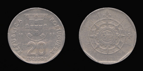 Copper-Nickel 20 Escudos of 