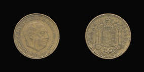 Aluminum-Bronze 1 Peseta of 