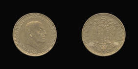 Aluminum-Bronze 1 Peseta of 