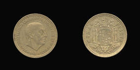 Aluminum-Bronze 1 Peseta of 