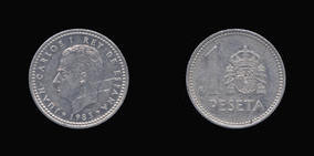 Aluminum 1 Peseta of 