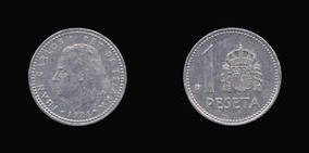 Aluminum 1 Peseta of 