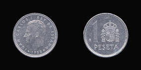 Aluminum 1 Peseta of 