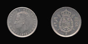 Copper-Nickel 5 Pesetas of 