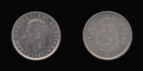 Copper-Nickel 5 Pesetas of 