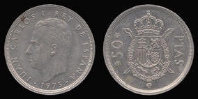 Copper-Nickel 50 Pesetas of 