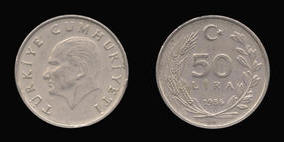 Copper-Nickel-Zinc 50 Lira of 