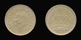 Copper-Nickel-Zinc 1000 Lira of 