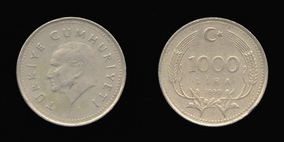 Copper-Nickel-Zinc 1000 Lira of 