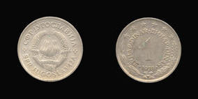 Copper-Nickel-Zinc 1 Dinar of 