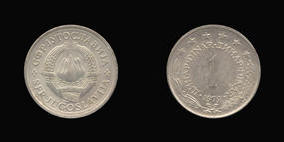 Copper-Nickel-Zinc 1 Dinar of 