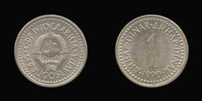 Copper-Nickel-Zinc 1 Dinar of 