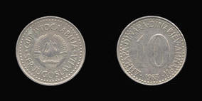 Copper-Nickel 10 Dinara of 