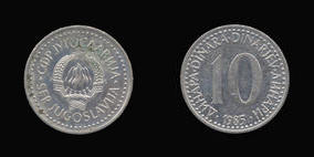 Copper-Nickel 10 Dinara of 