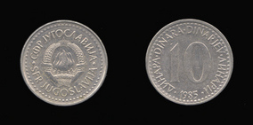 Copper-Nickel 10 Dinara of 